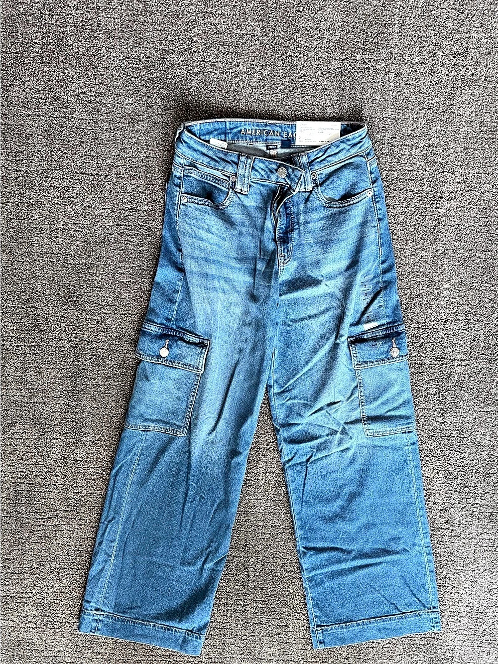 women’s super high rise baggy wide leg American Eagle Jeans